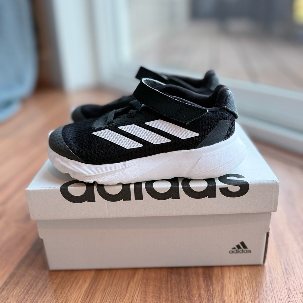 Adidas Kids' Black and White Slip-On Athletic Shoes